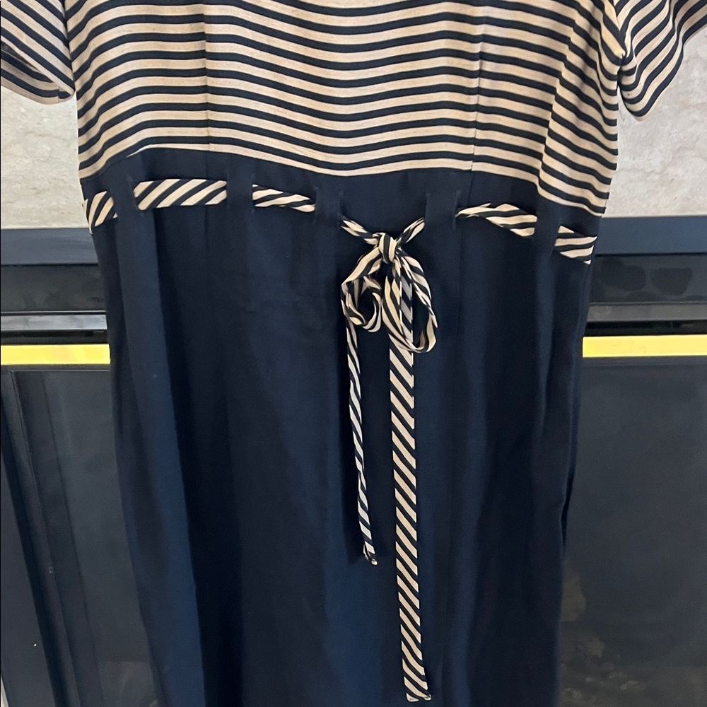 Betsy’s Things Striped Black and Tan Dress - Picture 4 of 9